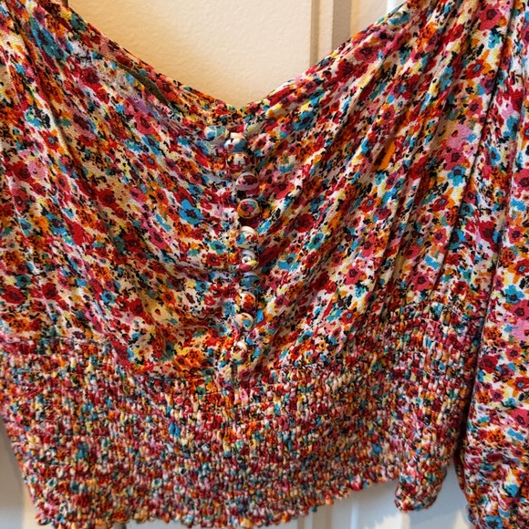 AFRM Mari Floral Smocked Blouse - Picture 3 of 6